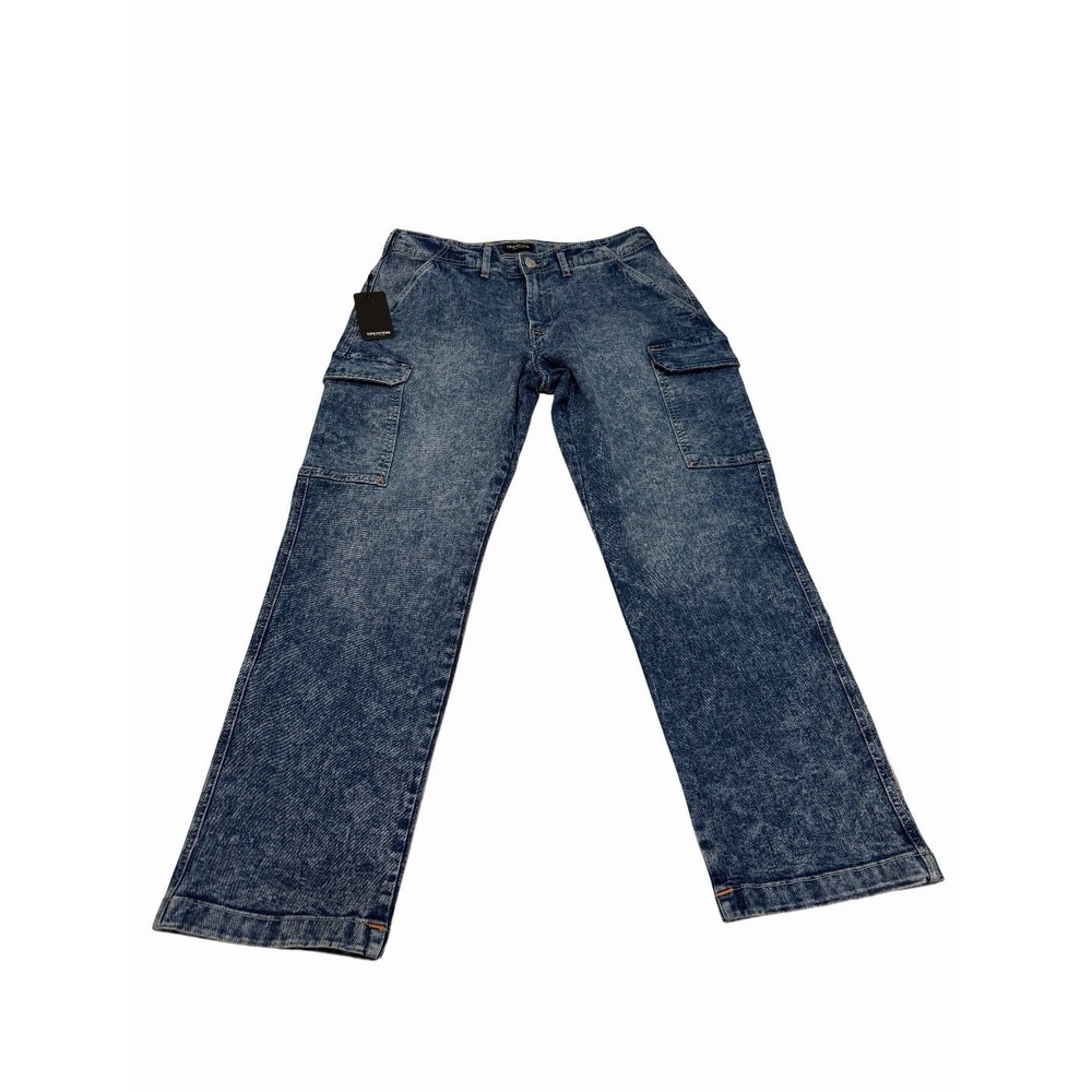 True Religion Mens Denim Cargo Pants Jeans Light Celestine Wash Size 33 NWT